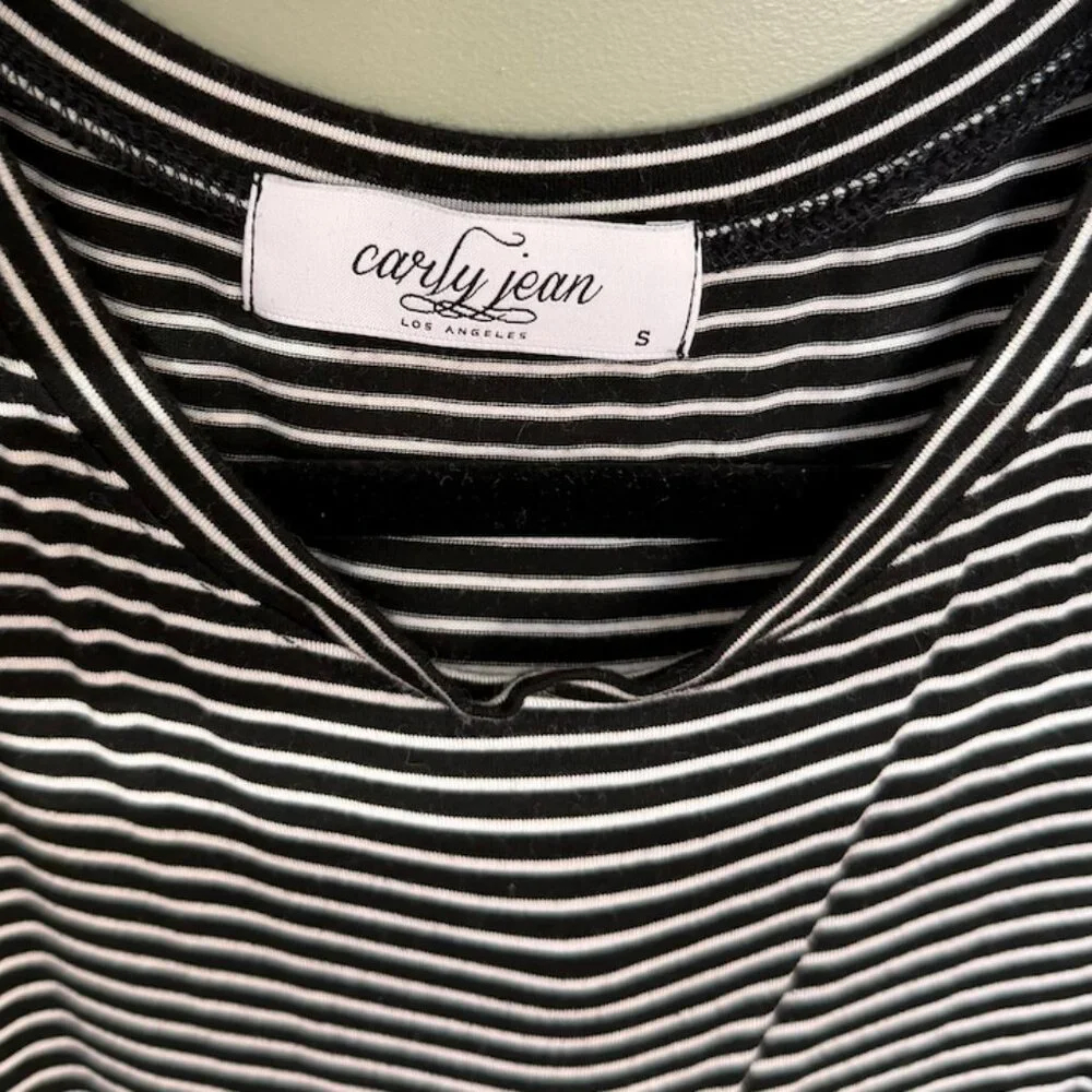 CJLA Black and White Striped Tank Top - Picture 2 of 3